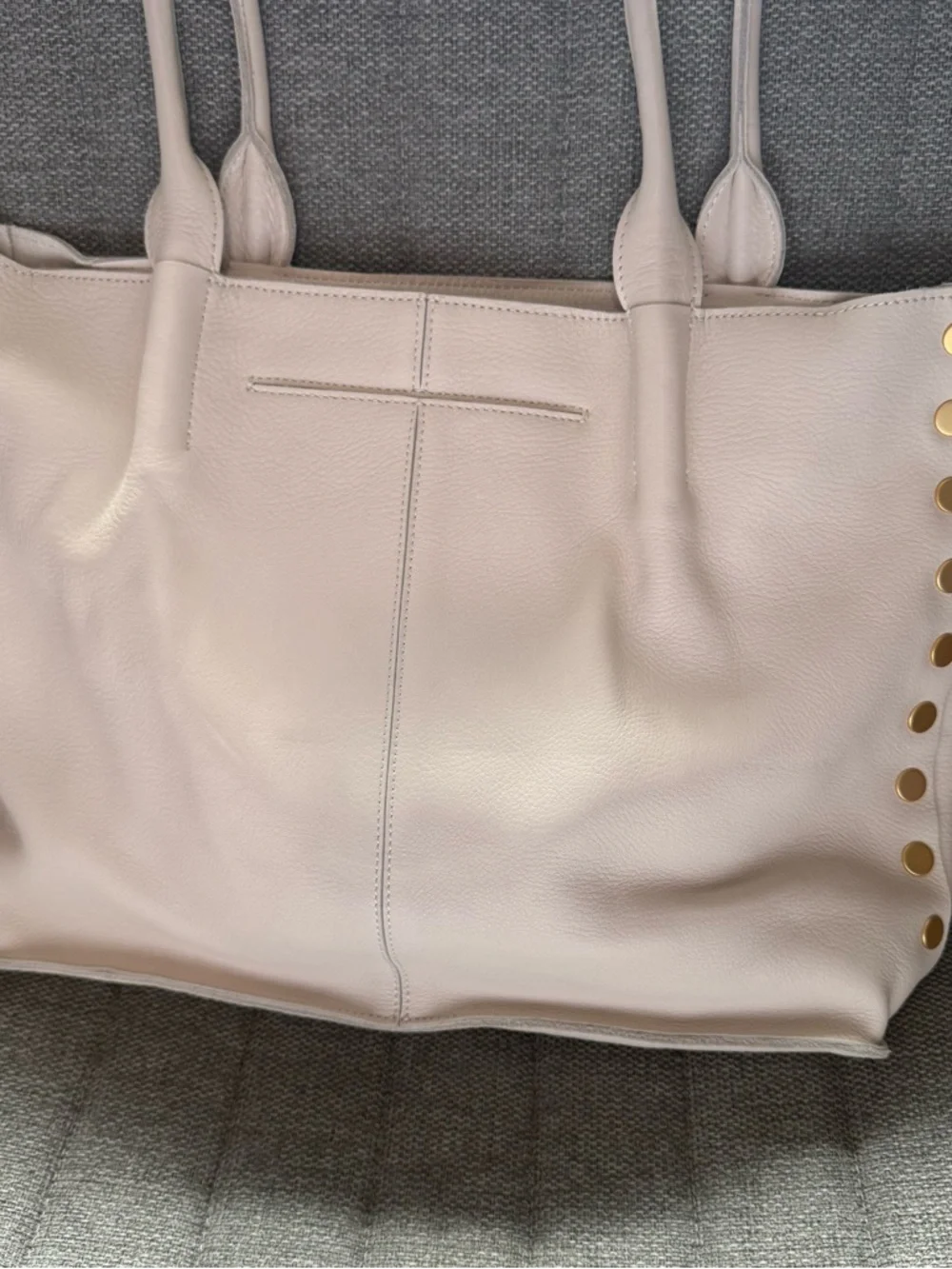 Hammitt Large Oliver Zip Leather Tote Bag in Calla Lily w/ Brushed Gold Accents - Picture 2 of 8